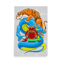 Load image into Gallery viewer, Trifecta Tiger Dragon Samurai Poster
