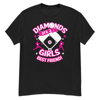 Load image into Gallery viewer, Diamonds Are A Girls Best Friend - Softball Tee

