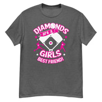 Load image into Gallery viewer, Diamonds Are A Girls Best Friend - Softball Tee
