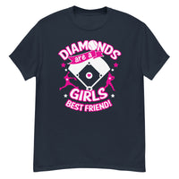 Load image into Gallery viewer, Diamonds Are A Girls Best Friend - Softball Tee
